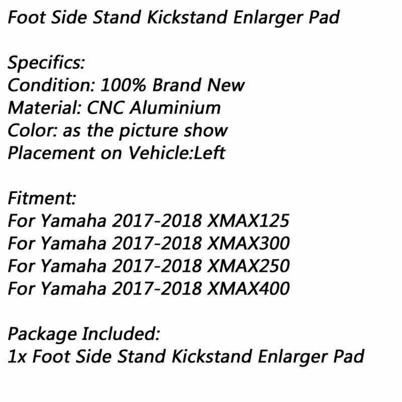 Side Stand Plate Extension for Yamaha XMAX 400, 125 (2017-2023)