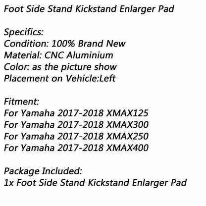 Side Stand Plate Extension for Yamaha XMAX 400, 125 (2017-2023)