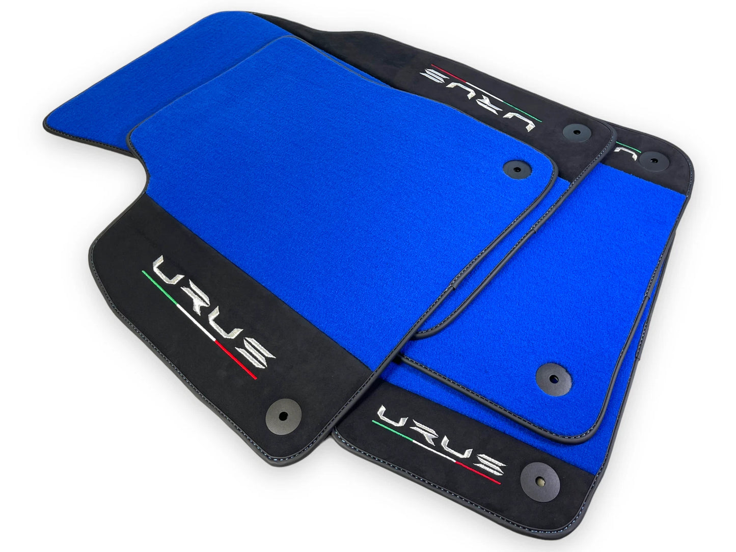Blue Floor Mats for Lamborghini Urus with Alcantara Leather (2018-2024)