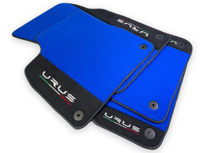Blue Floor Mats for Lamborghini Urus with Alcantara Leather (2018-2024)