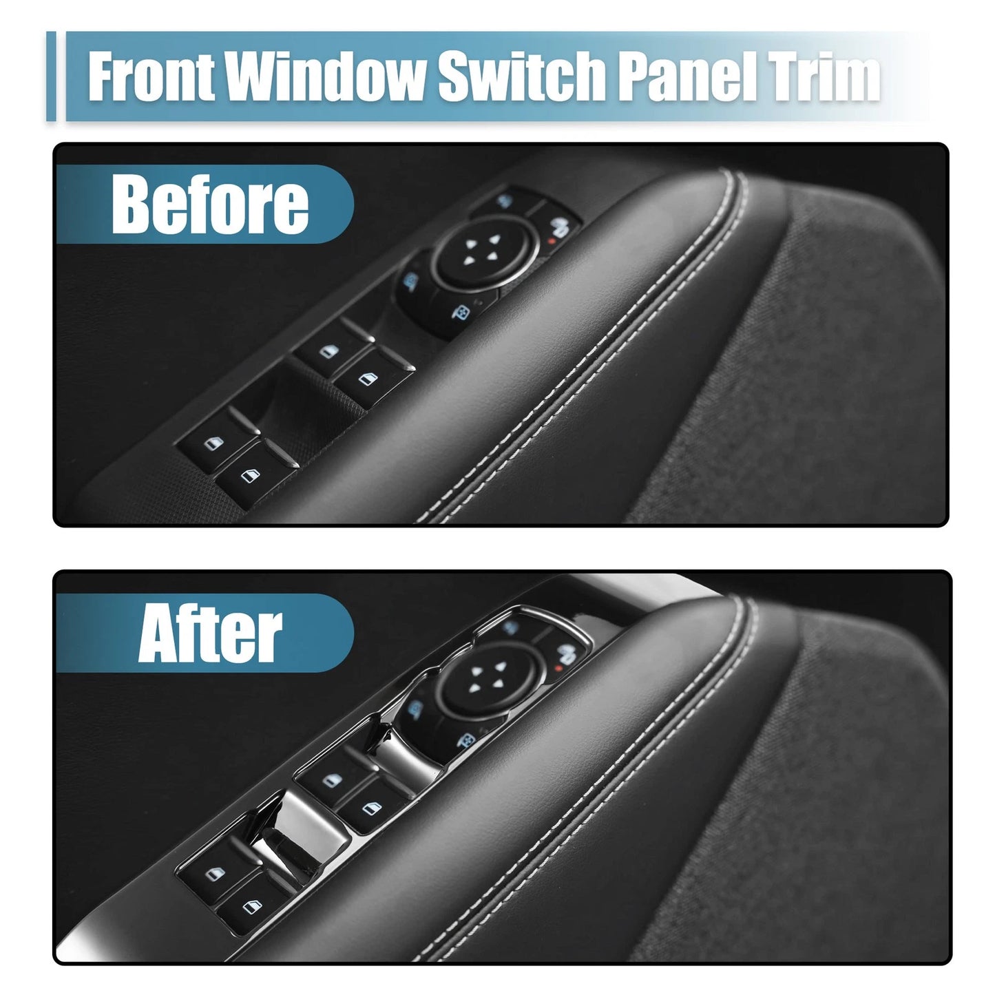 Glass Lift Panel Decorative Stickers for Ford Mustang (2015-2023)