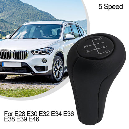 5-Speed Gear Shift Knob Ball Leather Plastic for E28 X3 Z1 Z3