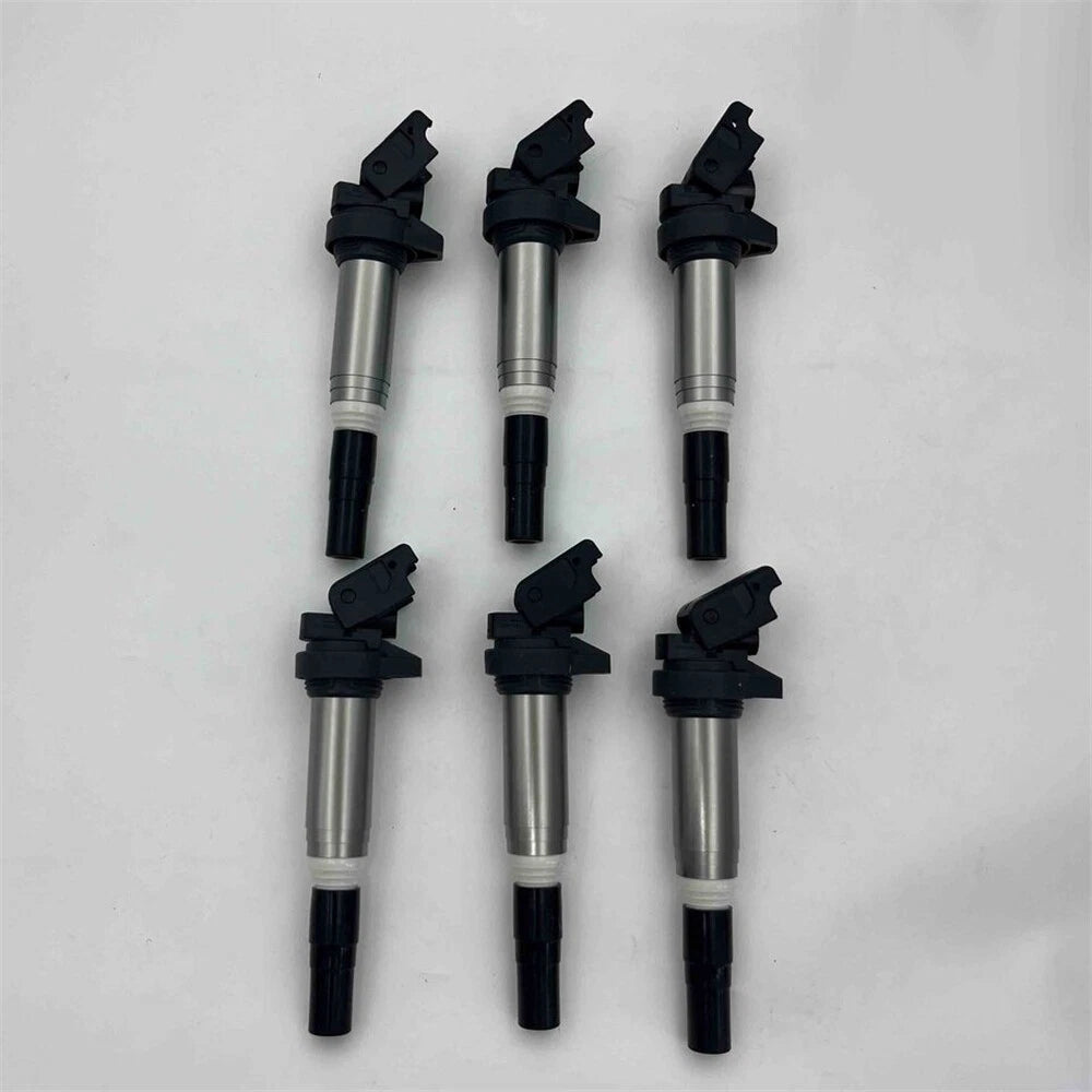 6Pcs Ignition Coils 3-Pin Connector for BMW 1 Series M E82 E88 320i E46 E60 (2008-2013)