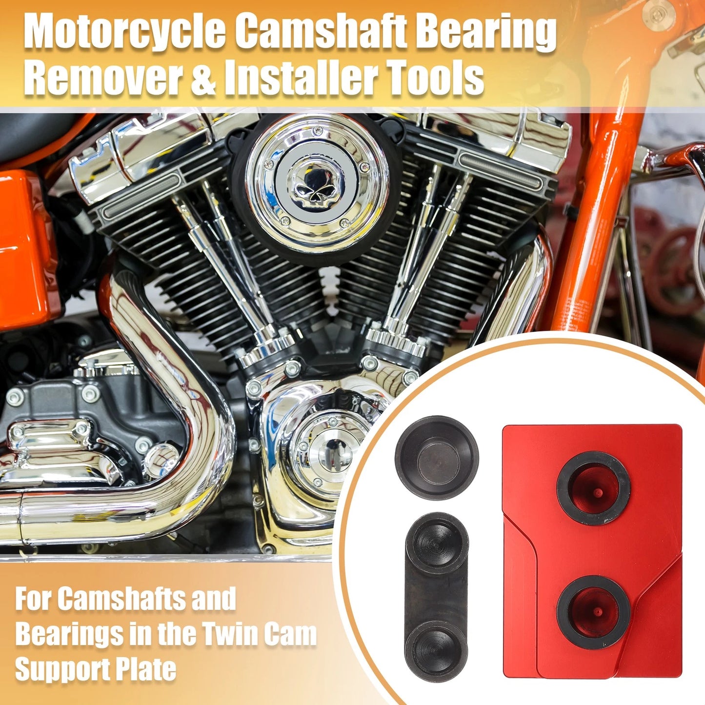 1 Set Motorcycle Camshaft Bearing Remover and Installer Tools for Harley Twin