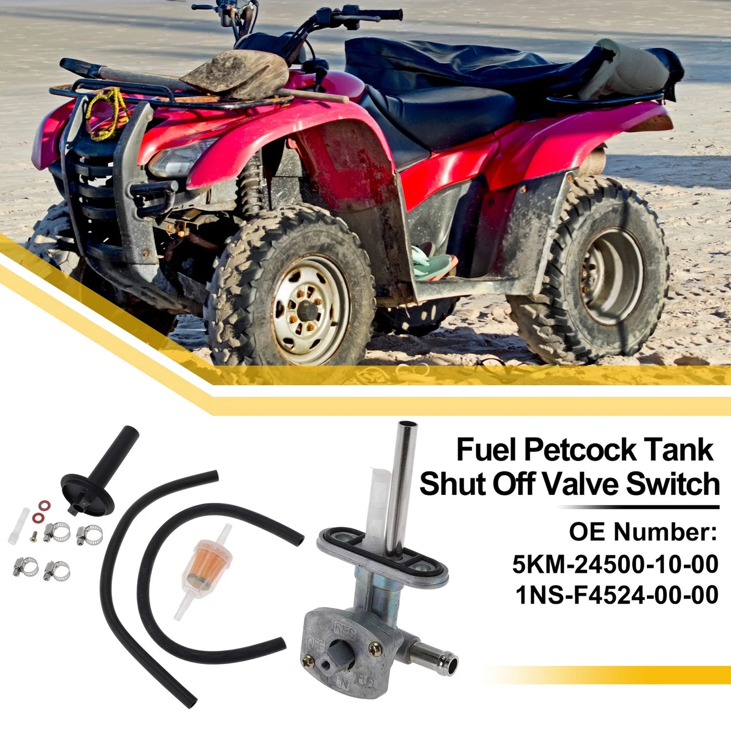 Fuel Valve Petcock Gas Tank Switch for Yamaha ATV Models
