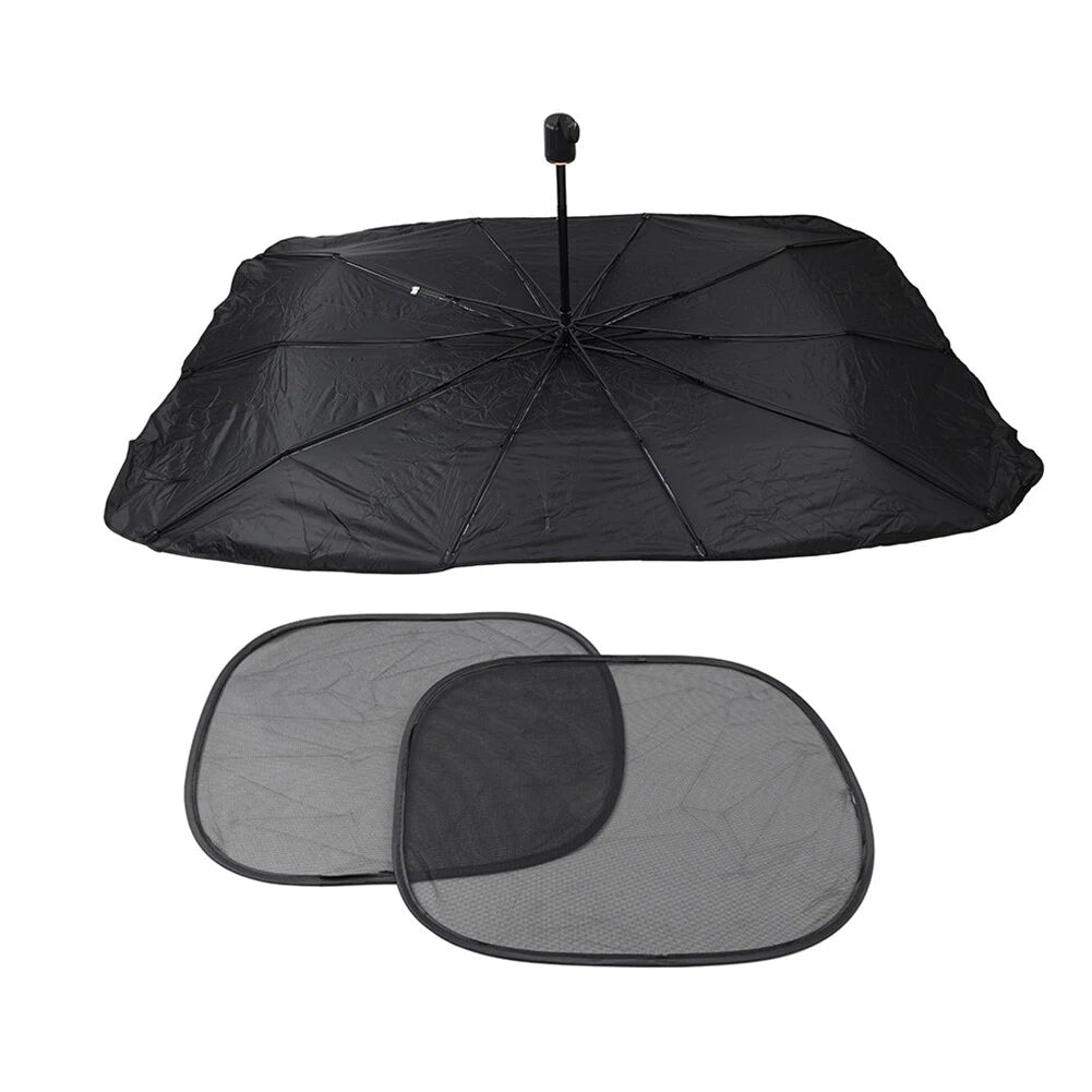 Silver Front Window Sun Shade Visor Cover for Car Windshield (Fits Most Cars)