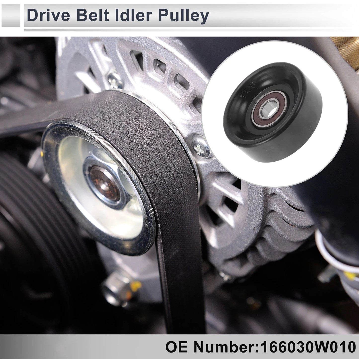 Drive Belt Idler Pulley for Toyota Tundra (1999-2006) Black 1 Pcs