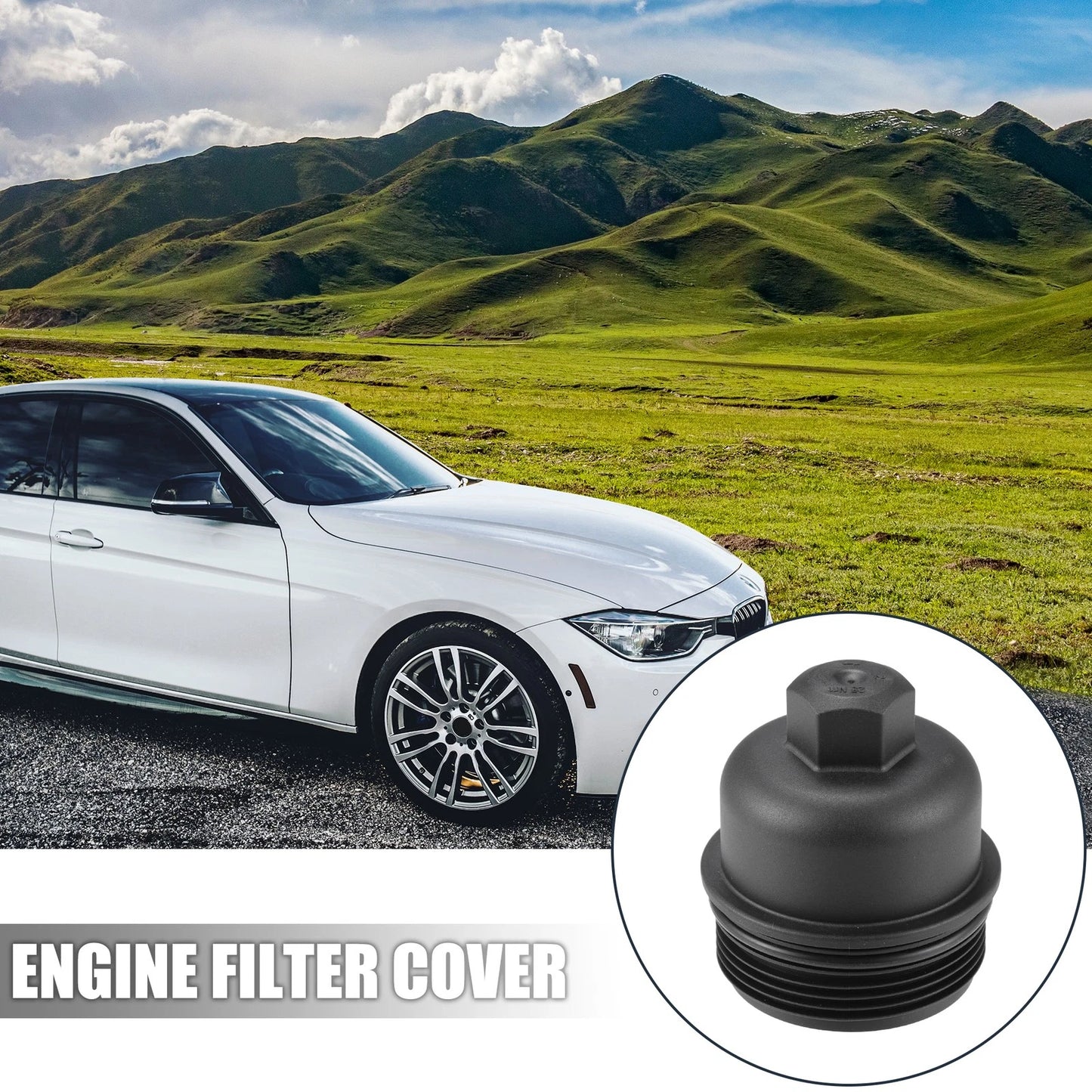 Car Oil Engine Filter Housing Cap Cover for BMW 230i 328d 330e 330i (2016-2023)