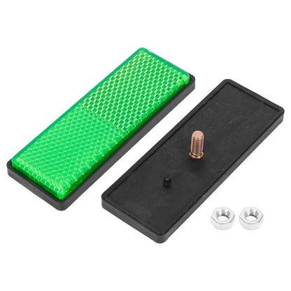 Rectangle Screw Mount Warning Reflector 1 Pair 5mm-6mm for Motorcycle