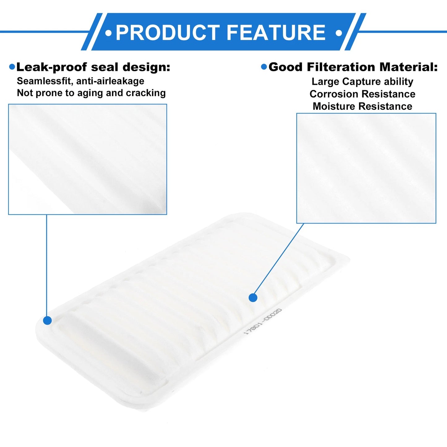 Engine Air Filter for Toyota Camry 2.5L L4 (2010-2017) - 1 x Quality Filter