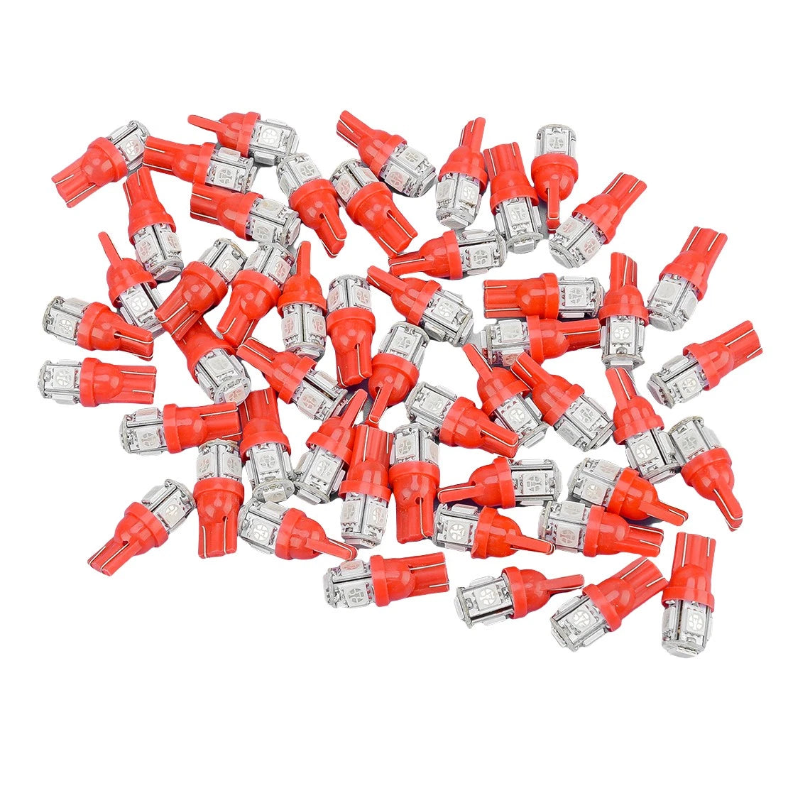 100pcs T10 Super Red LED Bulbs License Plate Light for Car (Various Years)