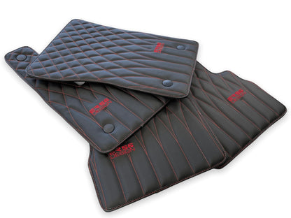 Black Leather Floor Mats for Mercedes-Benz G Class W461 (1979-2008)