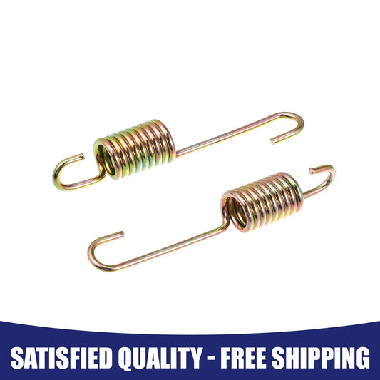 2 x 8cm Gold Tone Plated Steel Motorcycle Brake Pedal Return Spring for Suzuki