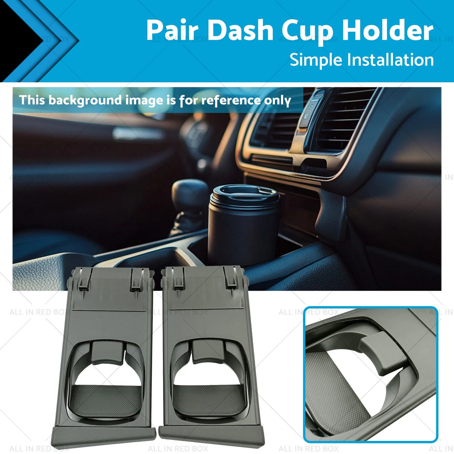 Dash Cup Holder for Toyota Hilux Vigo MK6 MK7 Pickup (2005-2015) Grey