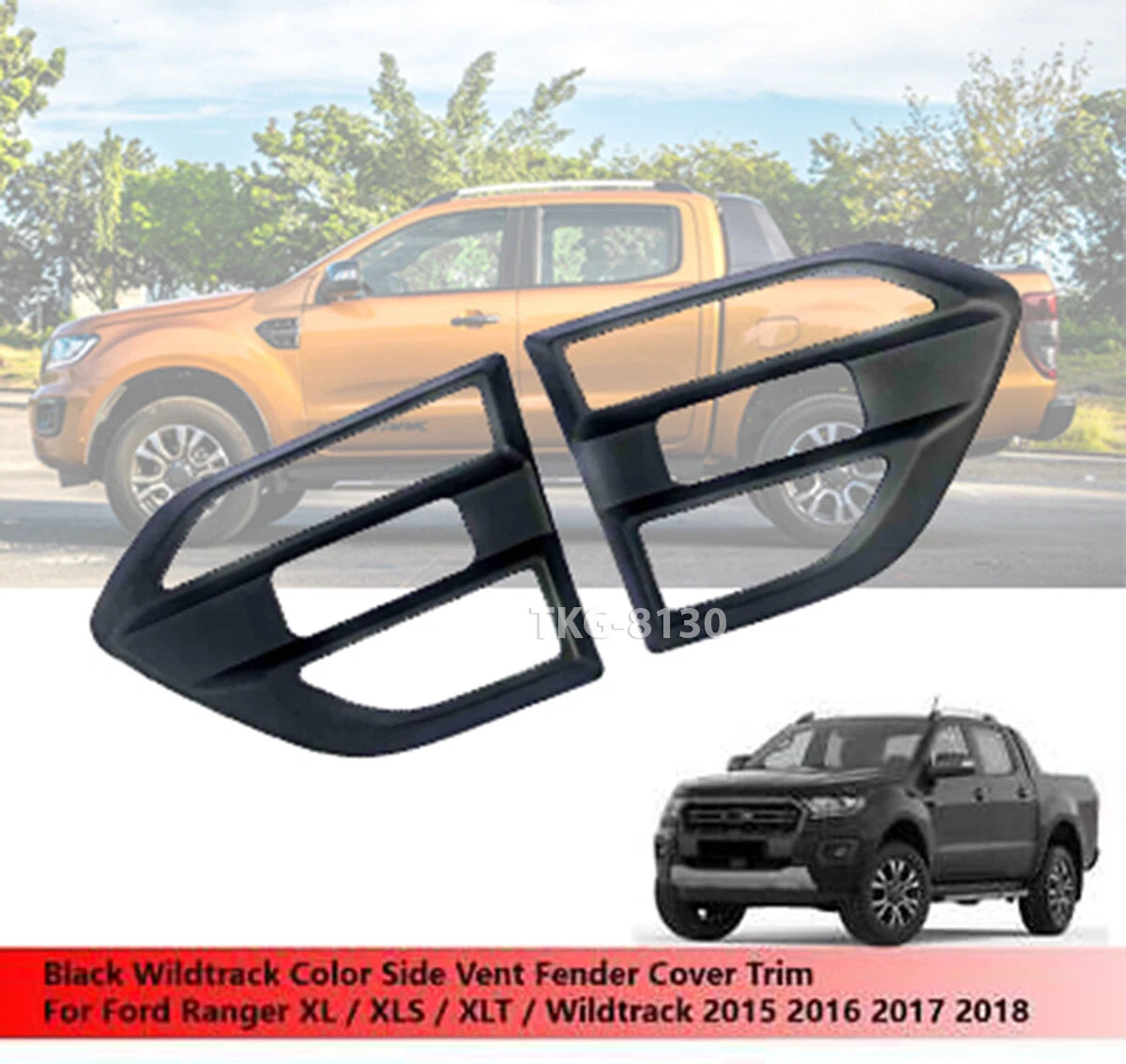 Side Vent Covers for Ford Ranger XL XLS XLT Wildtrack (2015-2018)