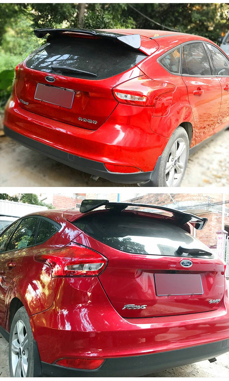 ABS Rear Spoiler Wing for 2011-2018 Ford Focus Hatchback Black