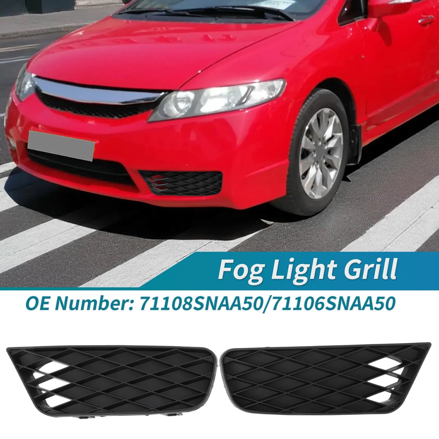 Fog Light Grill for Honda Civic (2009-2011)