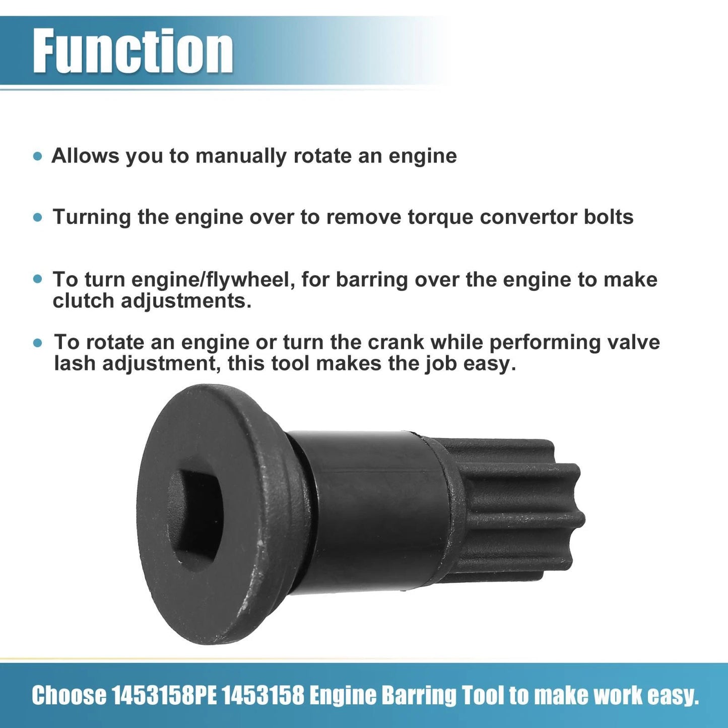 Engine Barring Rotating Tool for Dodge Pickups B/C Series Diesel Engines