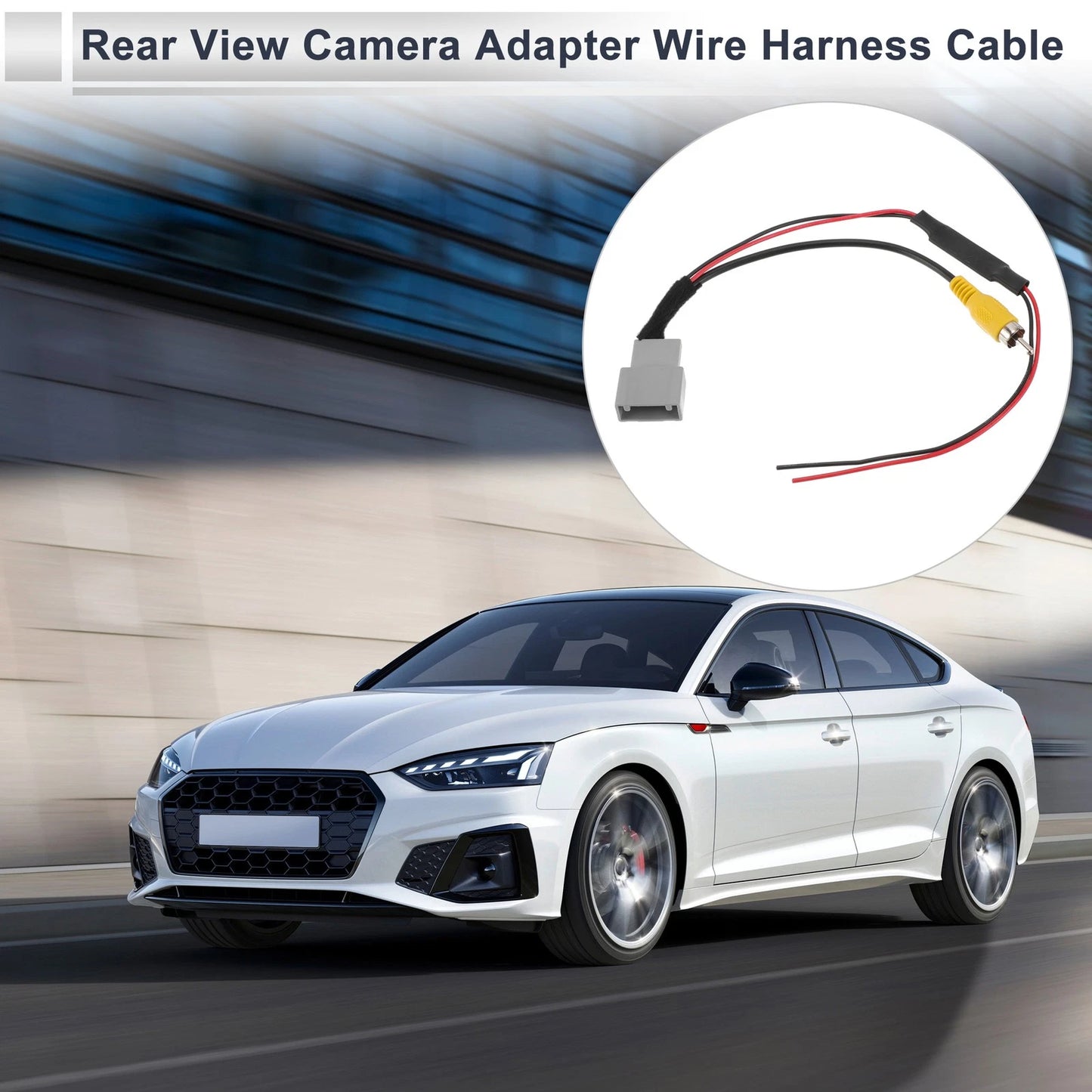 Rear View Camera Adapter Wire Harness for Honda CRV 2013-2015 RCA Black