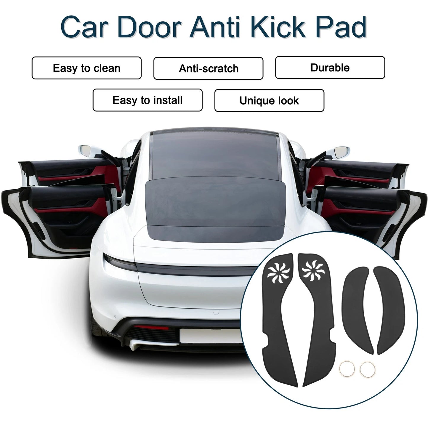 Car Door Anti Kick Pad Sticker Protector for Toyota Corolla (2007-2013)