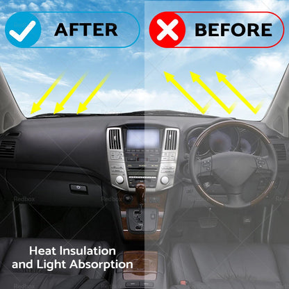 Non-Slip Dash Mat for Honda Jazz 2014-2022 Dashboard Cover Black