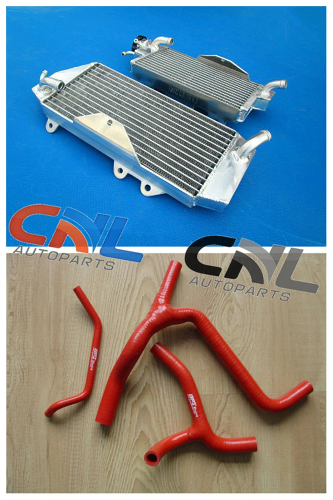 Aluminum Radiator & RED Hose Kit for KAWASAKI KXF450 KX450F (2010-2011)