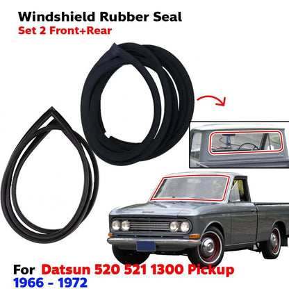 Windshield Rubber Front Rear Set 2 Fits Datsun L520 L521 1300 Pickup 1966-72 D05