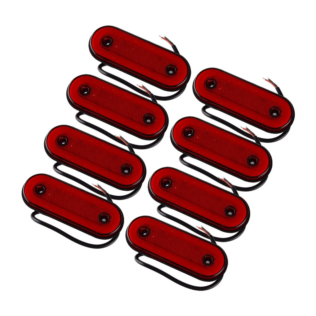 8x Oval Side Marker Indicator Lights for Trailer Truck Lorry