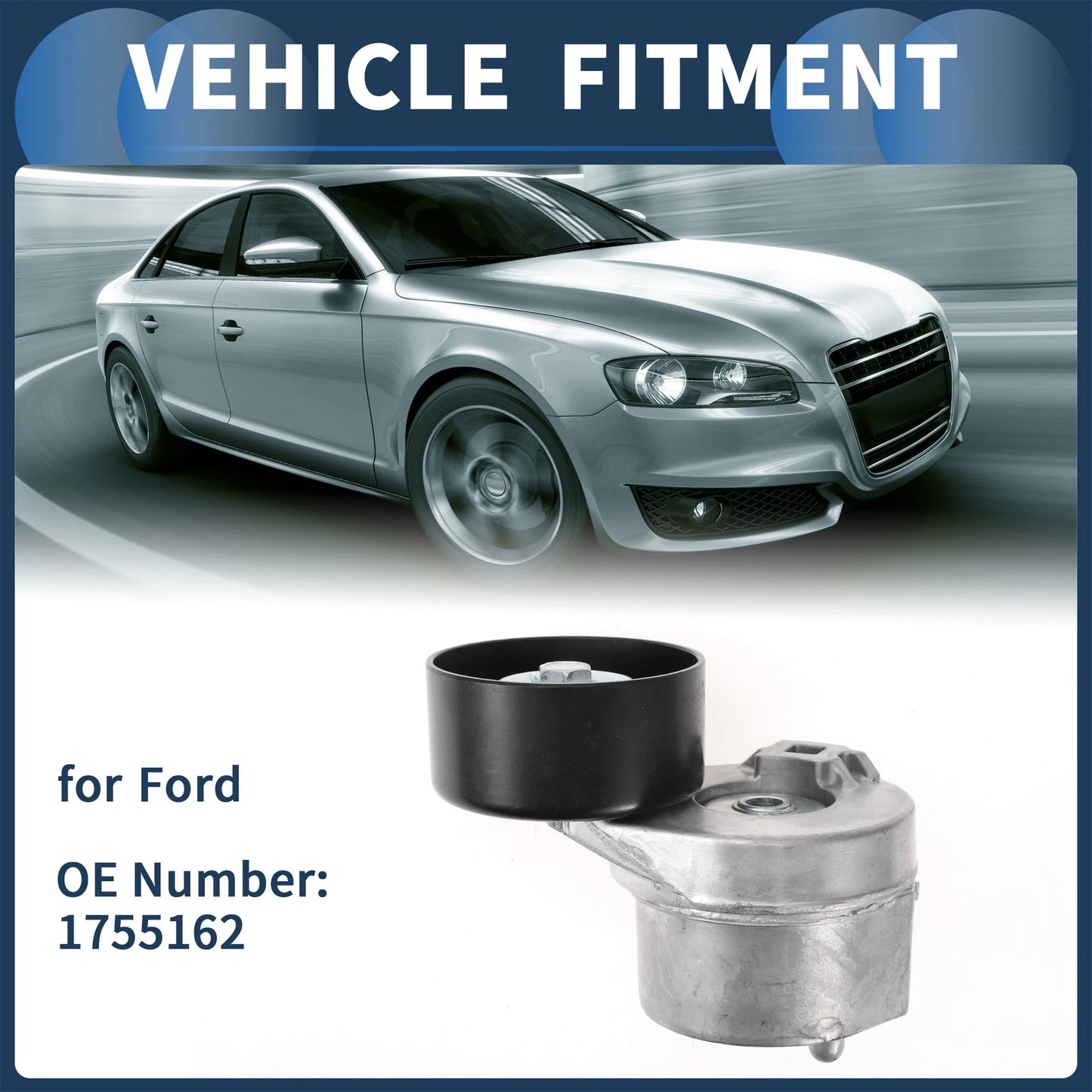 Belt Tensioner for Ford Transit 2.4 (2000-2014) - Metal 1 Pc