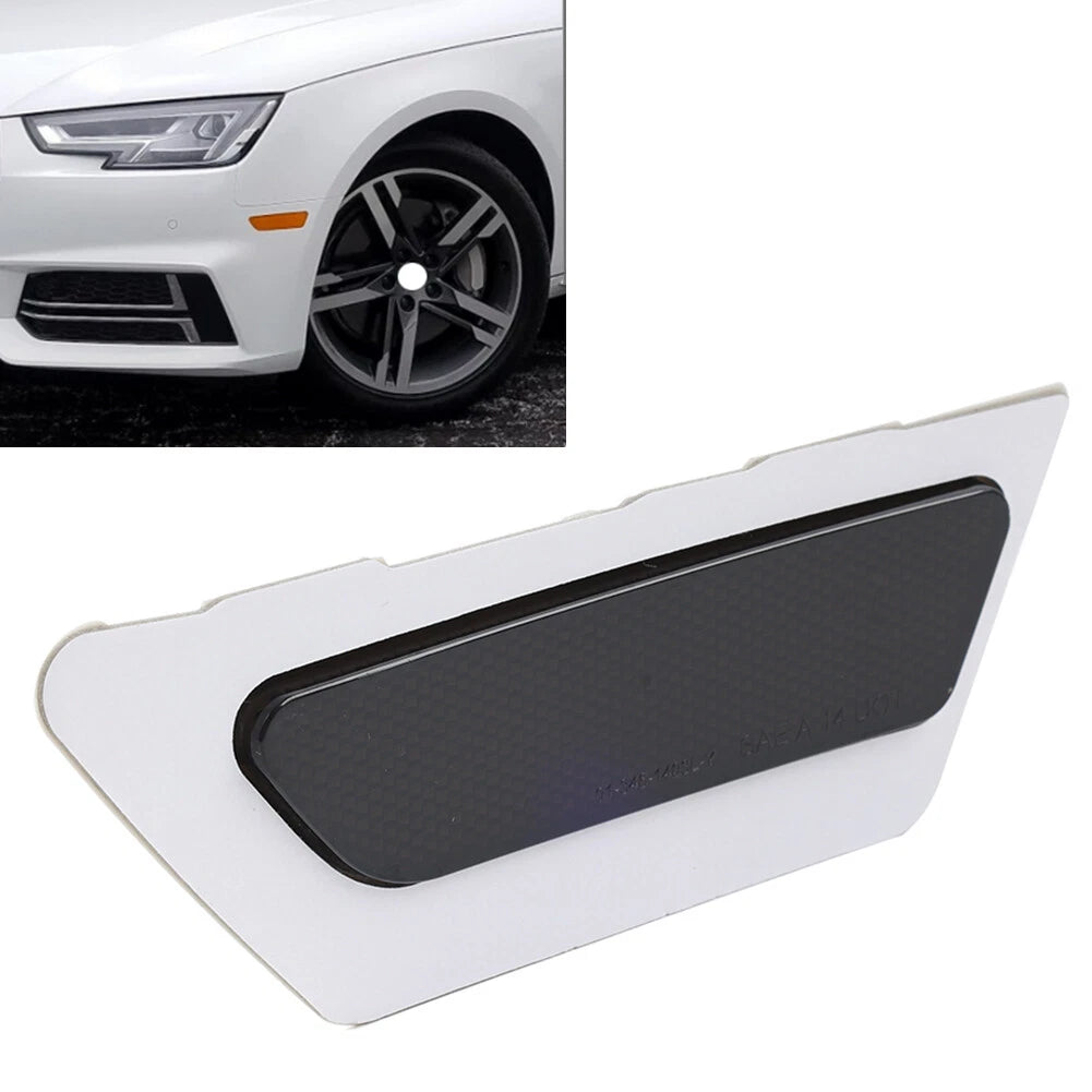 Front Bumper Reflector Side Marker Light Black for Audi A4 (2017-2019)