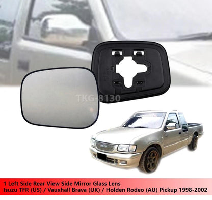 Left Side Mirror Glass Lens for Isuzu TFR, Vauxhall Brava, Holden Rodeo (1997-2004)