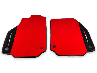 Red Floor Mats for Ferrari F8 Tributo (2019-2023) - AutoWin Brand with Alcantara