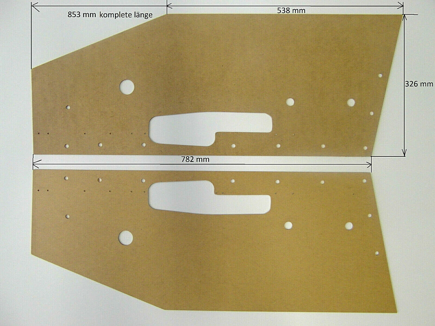 door panel cardboard for Jaguar E-type S2 Coupe (1968–1971)