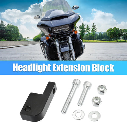 Front Headlight Extension Block 1 x for Harley Davidson Dyna