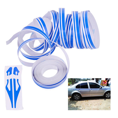 Double Line Pinstripe Sticker Tape for Car Body Decor Blue