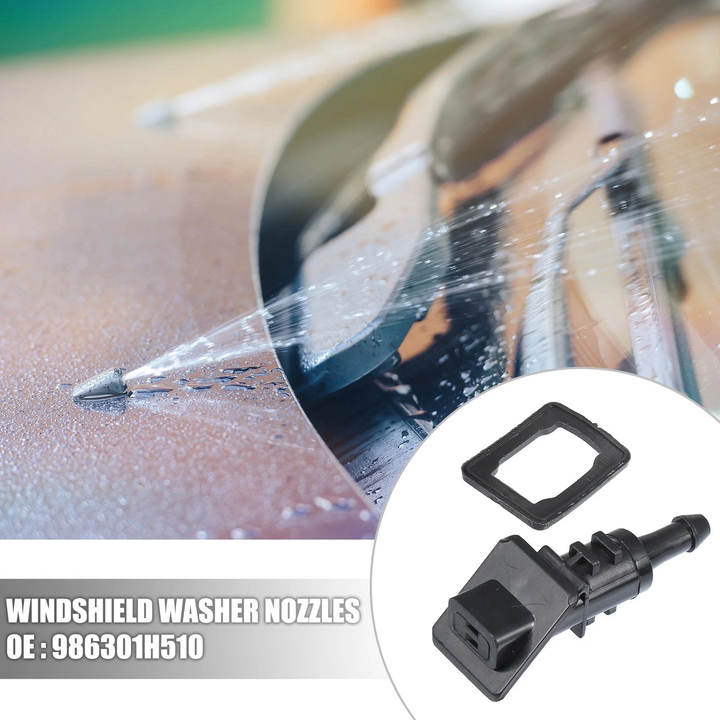 Front Windshield Washer Nozzles  Spray Jets for Kia Cee'D (2006-2009)