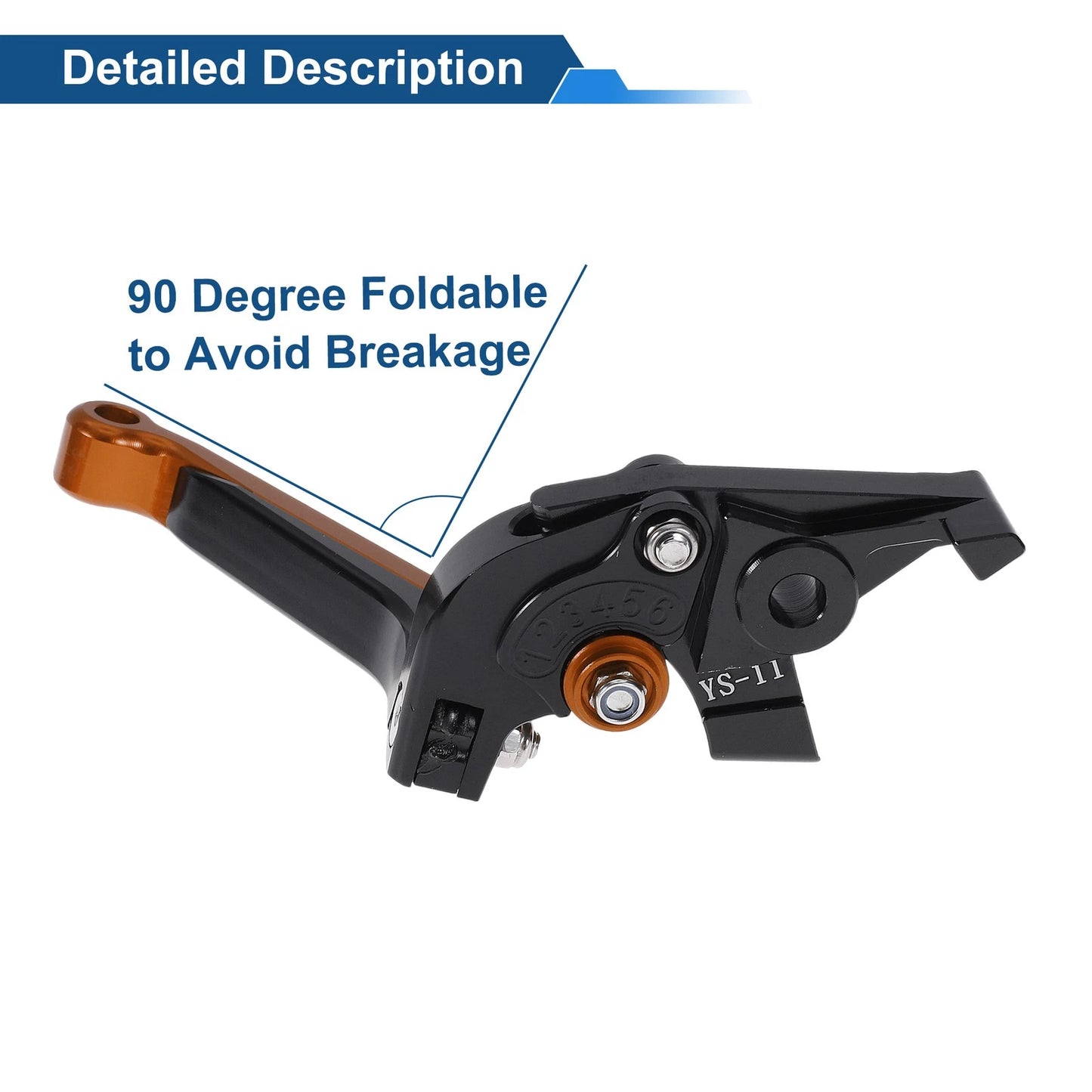 Adjustable Brake Clutch Levers for Honda X11 (1999-2002) Black Orange