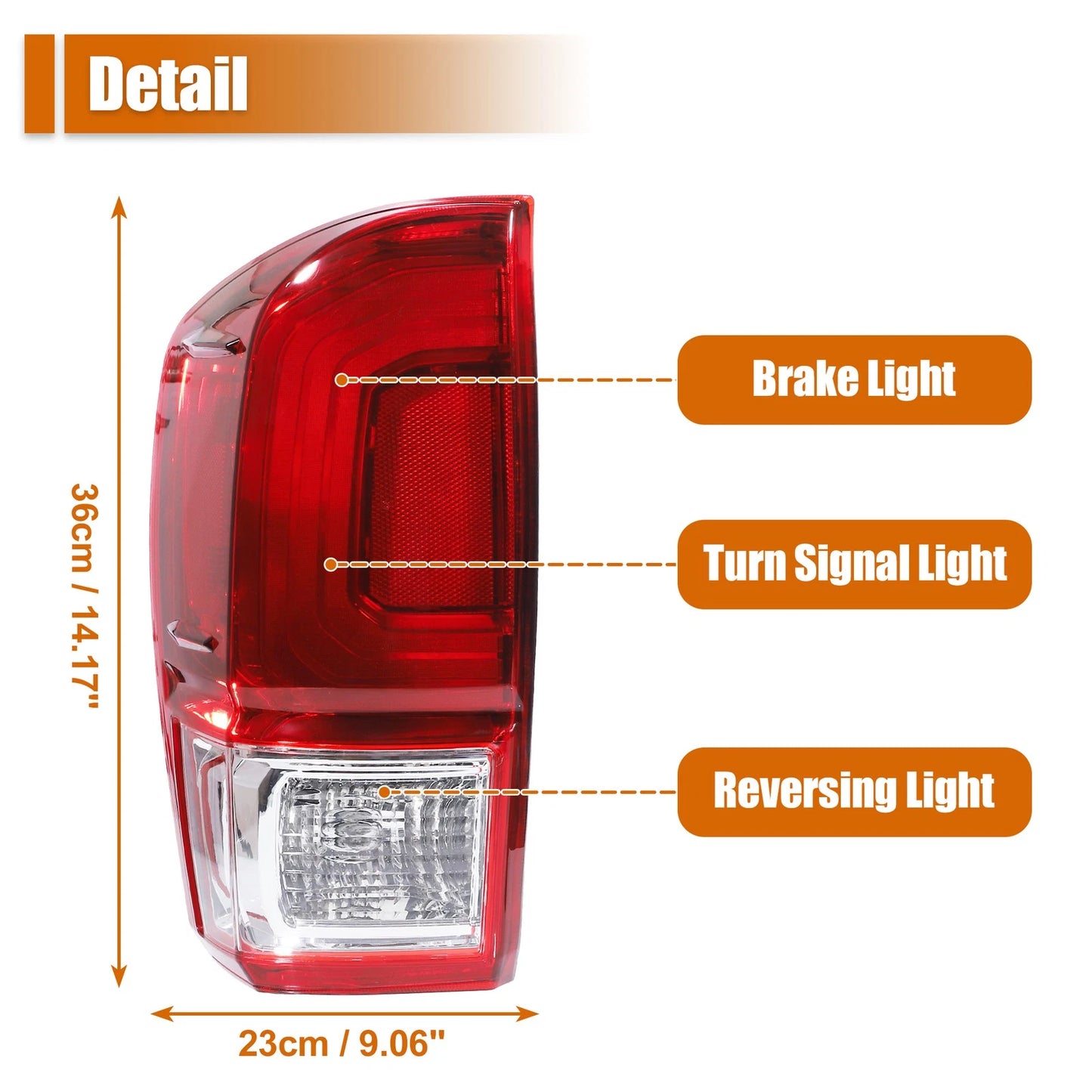 Car Tail Light Assembly for Toyota Tacoma (2016-2019)