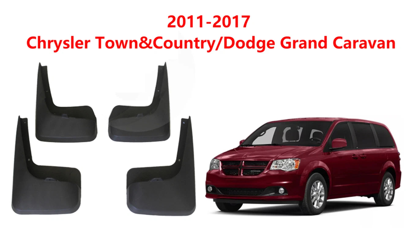 Mud Flaps Splash Guards for Chrysler Town & Country, Dodge Grand Caravan (2011-2017)