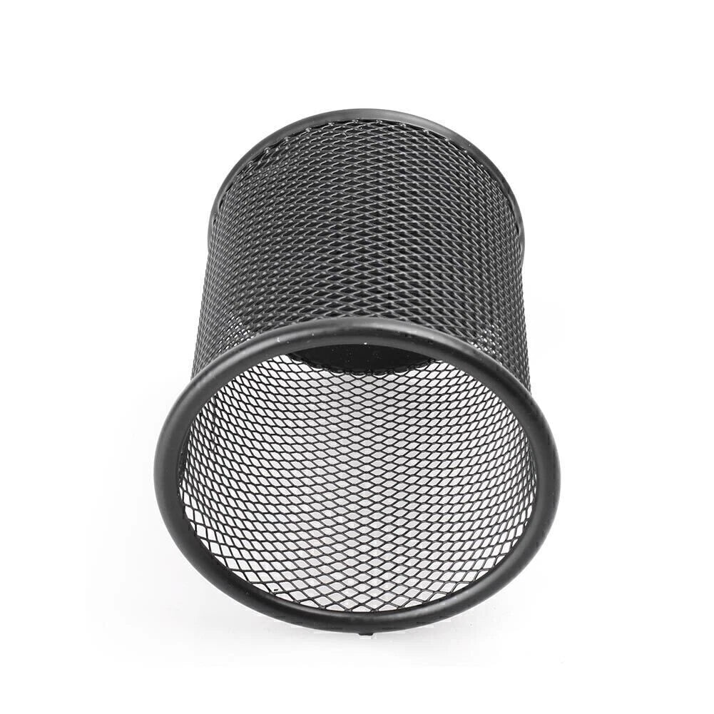Black Metal Mesh Desk Pen Pencil Organizer Cup Holder for Office School Supplies