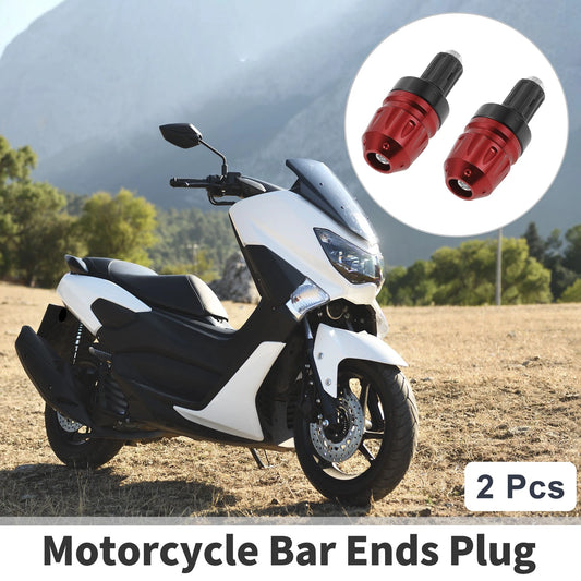 2 x Motorcycle Bar Ends Plug Aluminum Alloy for 20mm Handlebar Red