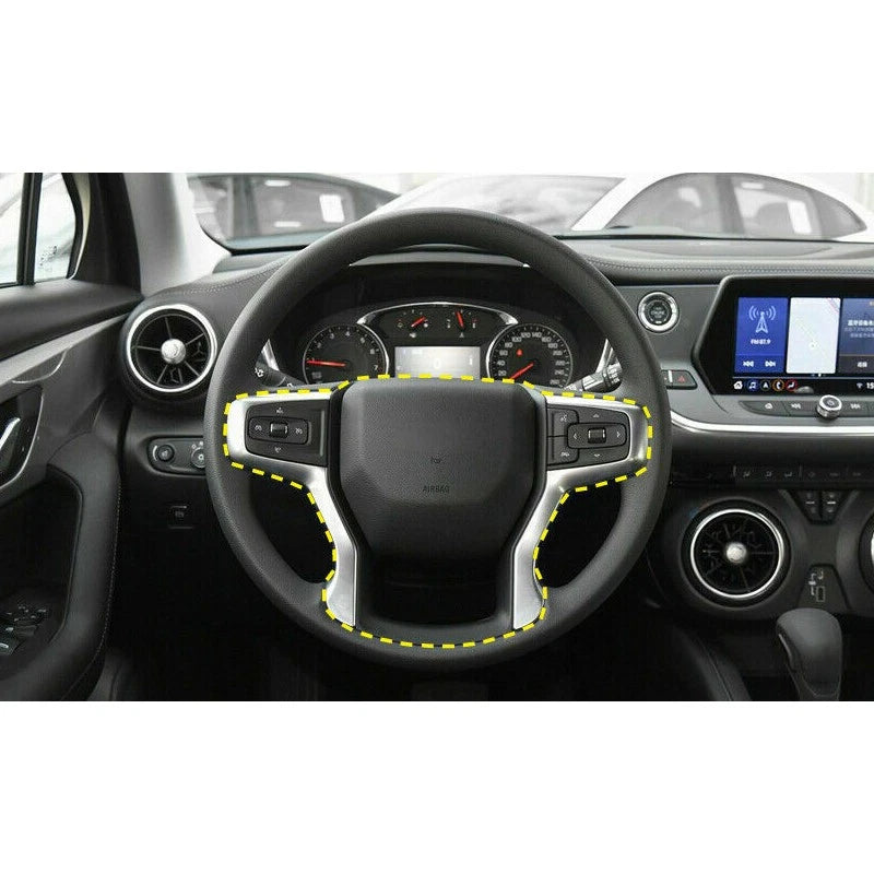 Carbon Fiber Steering Wheel Trim Cover for Chevy Silverado Tahoe (2007-2014)