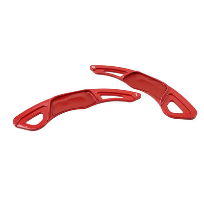 Red Steering Wheel Paddle Shifter Extensions for VW Golf 7, Polo, Jetta, Scirocco (2013-2020)