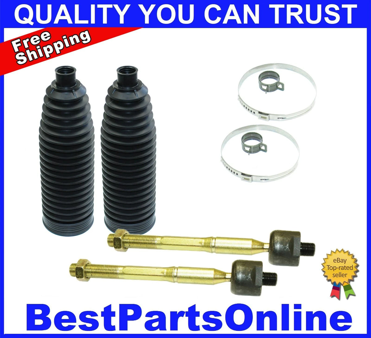 Rack and Pinion Inner Tie Rod and Bellow Kit for Toyota Camry (2012–2017)