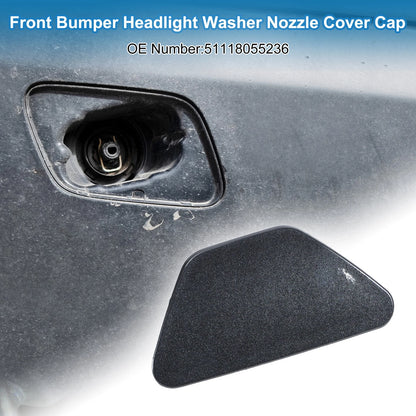 Bumper Headlight Washer Nozzle Cover Cap for BMW M5 (2013-2016) Gray