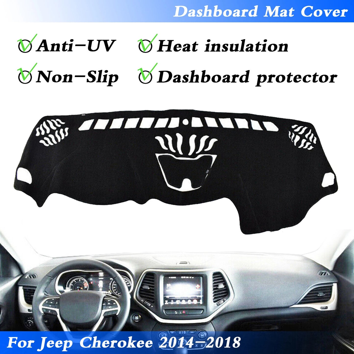 Dash Cover for Jeep Cherokee 2014-2018 (2014-2018)