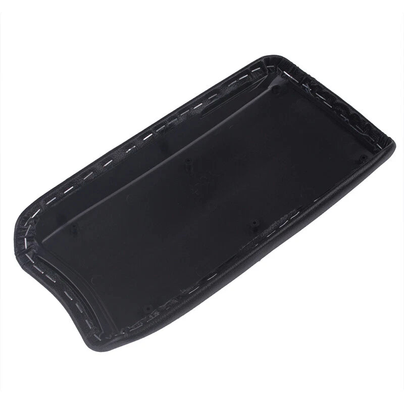 Black Real Leather Center Console Lid Armrest Cover for 2006-2011 Honda Civic