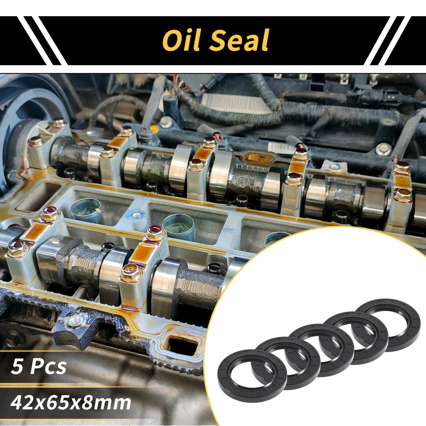 Oil Seal / 42x65x8mm 5 Pcs / NBR Rubber Shaft Seal Seal Ring