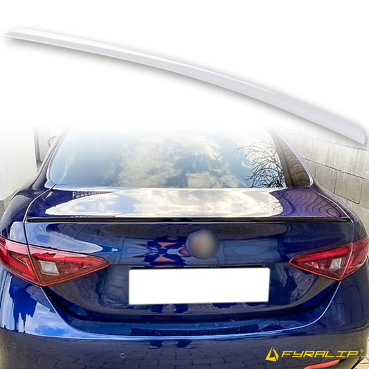 White Boot Lip Spoiler for Alfa Romeo Giulia Sedan (2017-2023)