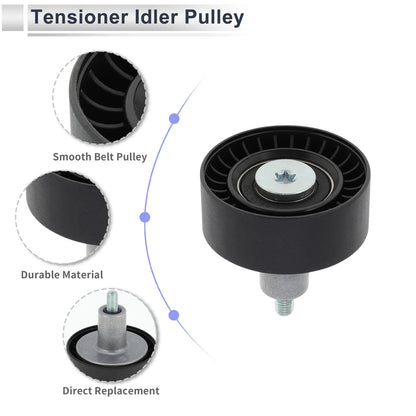 Drive Belt Idler Pulley for Porsche Cayenne (2020-2024) Black 1 x Piece
